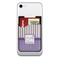 Purple Gingham & Stripe 2-in-1 Cell Phone Credit Card Holder & Screen Cleaner (Personalized)
