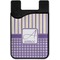 Purple Gingham & Stripe Cell Phone Credit Card Holder
