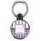 Purple Gingham & Stripe Cell Phone Ring Stand & Holder