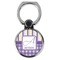 Purple Gingham & Stripe Cell Phone Ring Stand & Holder (Personalized)