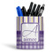 Purple Gingham & Stripe Ceramic Pen Holder - Main