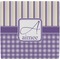 Purple Gingham & Stripe Ceramic Tile Hot Pad