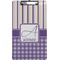 Purple Gingham & Stripe Clipboard (Legal Size) (Personalized)