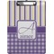 Purple Gingham & Stripe Clipboard