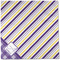Purple Gingham & Stripe Cloth Napkins - Personalized Dinner (Full Open)