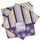 Purple Gingham & Stripe Cloth Napkins - Personalized Dinner (PARENT MAIN Set of 4)