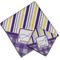 Purple Gingham & Stripe Cloth Napkins - Personalized Lunch & Dinner (PARENT MAIN)