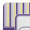 Purple Gingham & Stripe Coaster Set - DETAIL