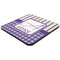 Purple Gingham & Stripe Coaster Set - FLAT (one)