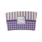 Purple Gingham & Stripe Coffee Cup Sleeve - FRONT