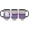 Purple Gingham & Stripe Coffee Mug - 11 oz - Black APPROVAL