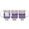 Purple Gingham & Stripe Coffee Mug - 11 oz - White APPROVAL