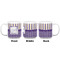 Purple Gingham & Stripe Coffee Mug - 20 oz - White APPROVAL