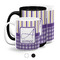 Purple Gingham & Stripe Coffee Mugs Main