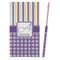 Purple Gingham & Stripe Colored Pencils - Front View