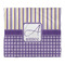 Purple Gingham & Stripe Comforter - King - Front