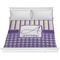 Purple Gingham & Stripe Comforter (King)