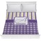 Purple Gingham & Stripe Comforter - Full / Queen (Personalized)