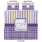 Purple Gingham & Stripe Comforter Set - King - Approval