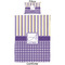 Purple Gingham & Stripe Comforter Set - Twin - Approval