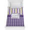 Purple Gingham & Stripe Comforter (Twin)
