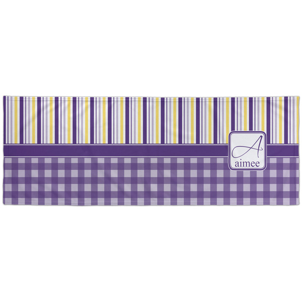 Purple Gingham & Stripe Cooling Towel- Approval