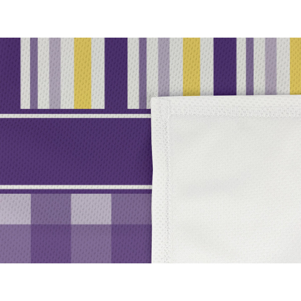 Purple Gingham & Stripe Cooling Towel- Detail