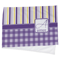 Purple Gingham & Stripe Cooling Towel (Personalized)