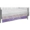 Purple Gingham & Stripe Crib 45 degree angle - Skirt