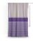 Purple Gingham & Stripe Curtain With Window and Rod