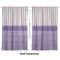 Purple Gingham & Stripe Curtains