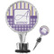 Purple Gingham & Stripe Wine Bottle Stopper (Personalized)