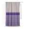 Purple Gingham & Stripe Custom Curtain With Window and Rod