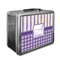 Purple Gingham & Stripe Custom Lunch Box / Tin