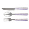 Purple Gingham & Stripe Cutlery Set (Personalized)