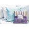 Purple Gingham & Stripe Decorative Pillow Case - LIFESTYLE 2