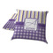 Purple Gingham & Stripe Decorative Pillow Case - TWO