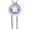 Purple Gingham & Stripe Golf Divot Tool & Ball Marker (Personalized)