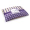 Purple Gingham & Stripe Dog Bed