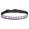 Purple Gingham & Stripe Dog Collar - Medium - Front