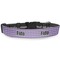 Purple Gingham & Stripe Dog Collar Round - Main