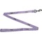 Purple Gingham & Stripe Dog Leash Full View