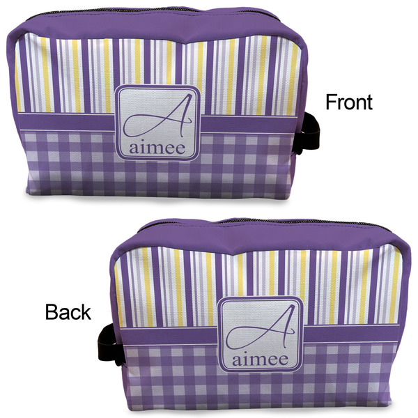 Purple Gingham & Stripe Dopp Kit - Approval