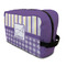 Purple Gingham & Stripe Dopp Kit - Front/Main