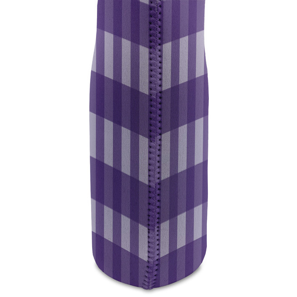 Purple Gingham & Stripe Double Wine Tote - DETAIL 2 (new)
