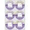 Purple Gingham & Stripe Drink Topper - Large - Set of 6