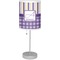 Purple Gingham & Stripe Drum Lampshade with base included