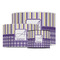 Purple Gingham & Stripe Drum Lampshades - MAIN