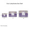 Purple Gingham & Stripe Drum Lampshades - Sizing Chart
