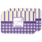 Purple Gingham & Stripe Drying Dish Mat - MAIN
